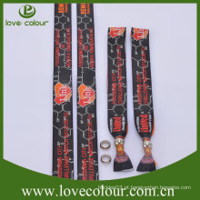 2015 promoção tecido personalizado reutilizável festival woven wristband